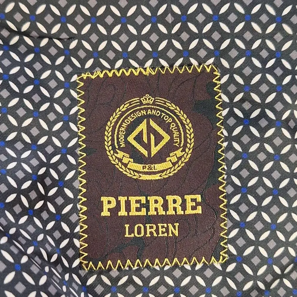 Pierre Loren Blazer Mens 60 Long Black Poly Viscose Double Vent 2 Btn Formal